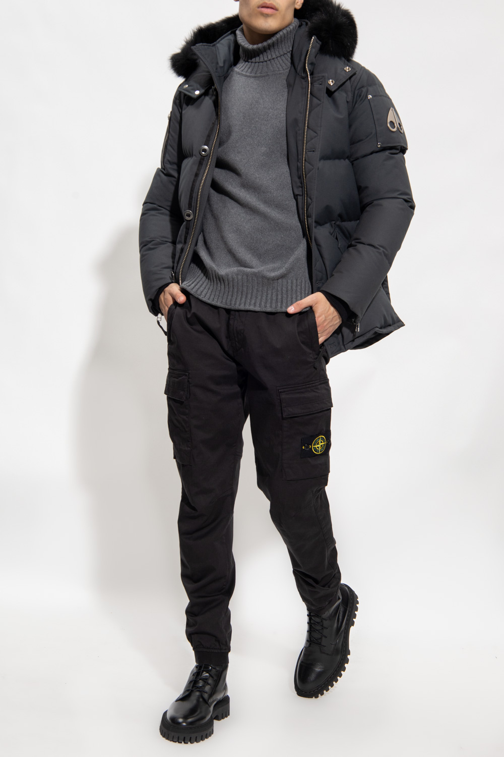 Grey '3Q' down jacket Moose Knuckles - Mostly Heard Rarely